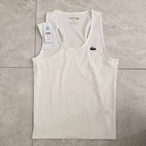 Lacoste Classic White Sleeveless Top